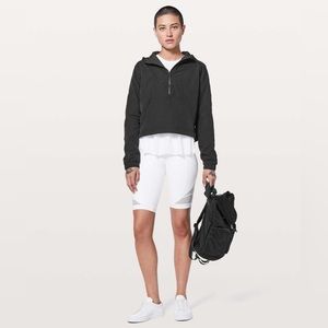 Lululemon Hit Reset 1/2 Zip Black Waterproof Packable Jacket — Womens 6